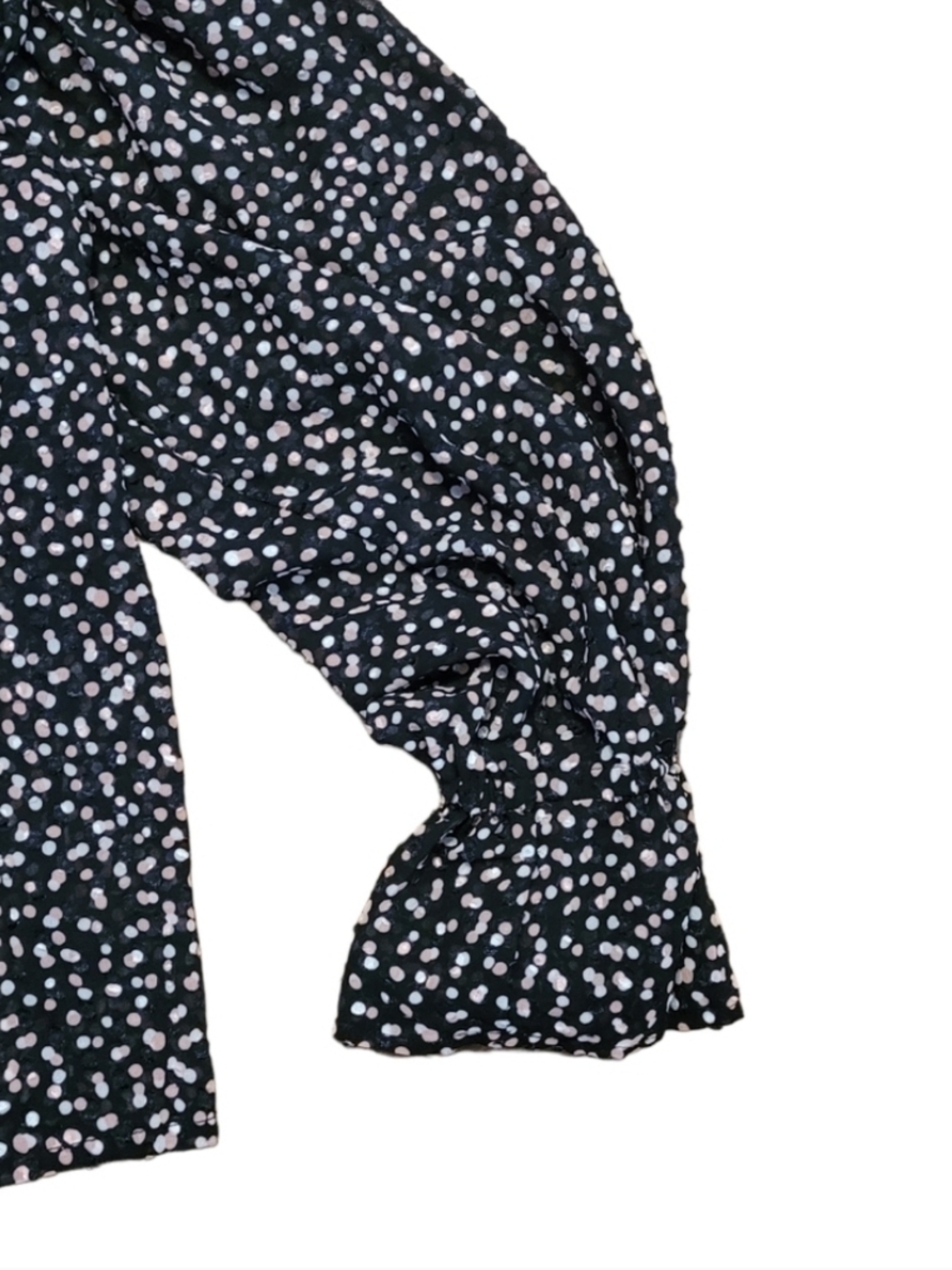 Who What Wear Printed Balloon Long Sleeve Blouse Sz S - Picture 5 of 10
